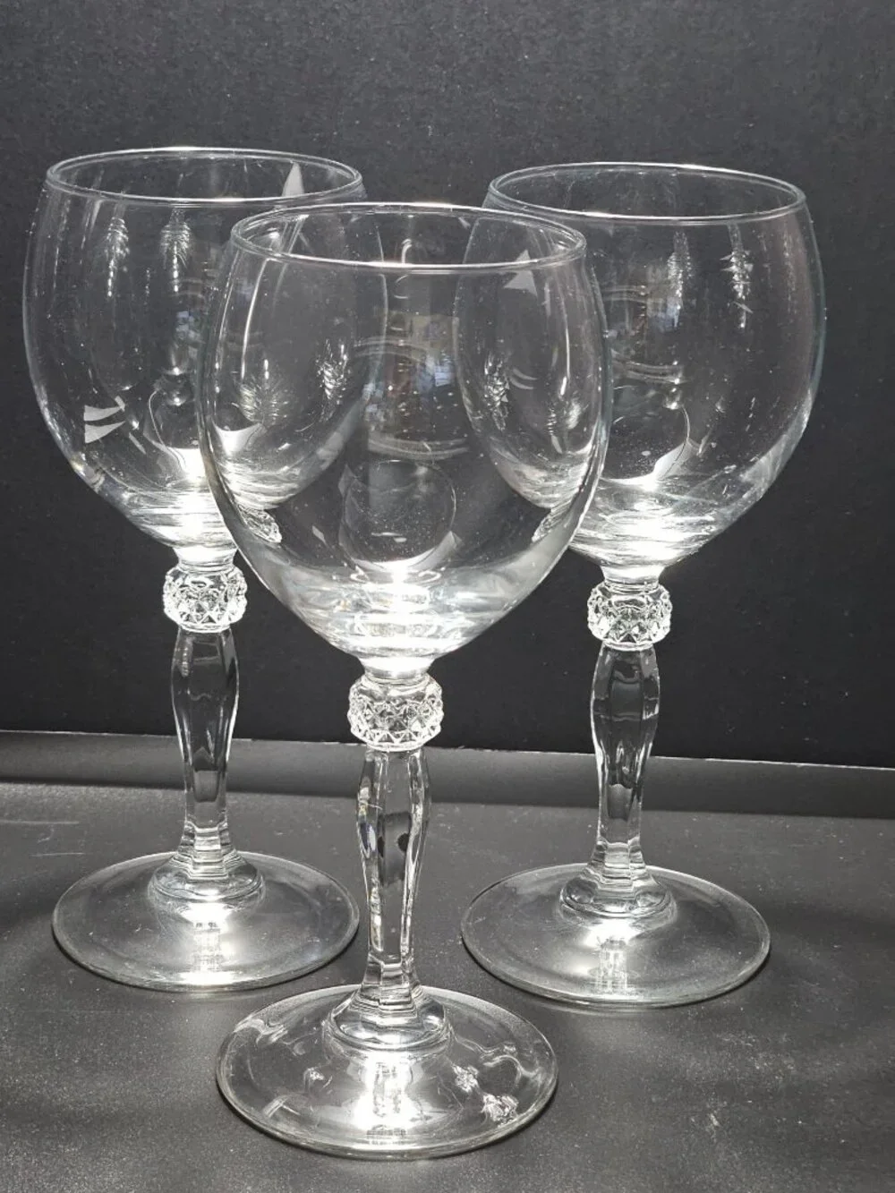 3 Cristal d'Arques Wine Glasses 7.25